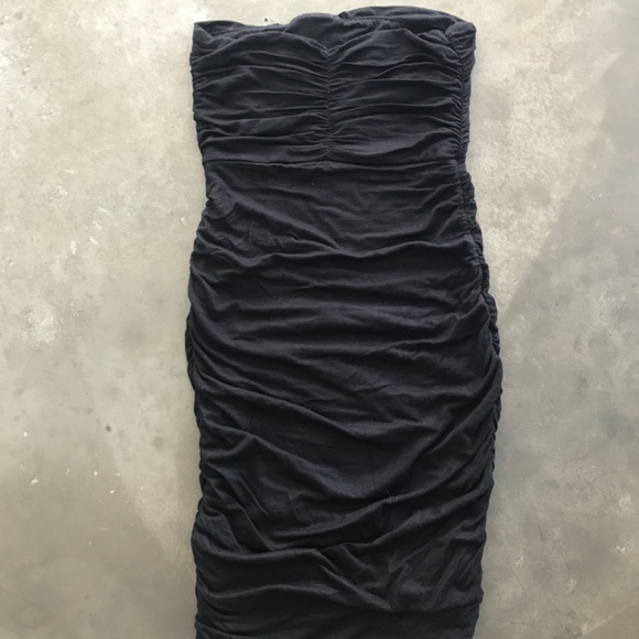 Strapless Ruching Mini Designer Dress by GUESS - Picture 2 of 2